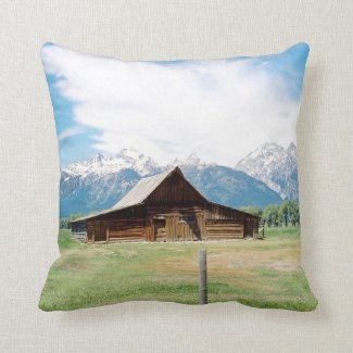 Mormon Barn Throw Pillows