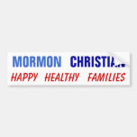 Mormon Christian Happy Healthy Families Bumper Stickers