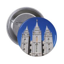 Mormon (LDS) Temple  in Salt Lake City, Utah Buttons