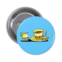 Morning coffe, cream and sugar button