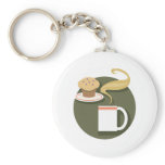 morning coffee and muffin keychain