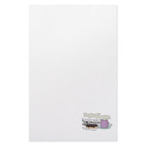 morning coffee donut and newspaper paper design stationery