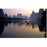 Morning crossing on River Li, Guilin, China Acrylic Cut Out