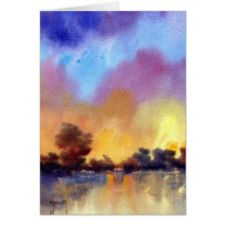 Morning Dawn in Watercolour Card card