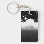 Morning Fog Emerging From Trees Acrylic Key Chain