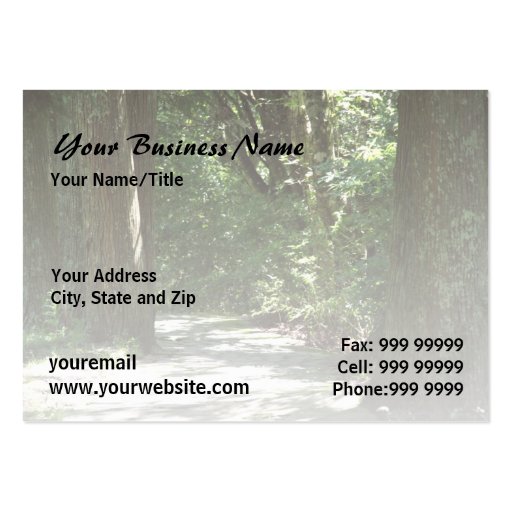 Morning Forest Walk l Nature Landscape Business Cards (front side)