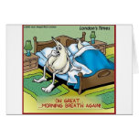 Morning Garlic Breath Funny Offbeat Cartoon Gifts cards