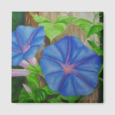 Morning Glories Refrigerator Magnet