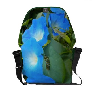 Morning Glories N Caterpillar Messenger Bag rickshaw_messengerbag