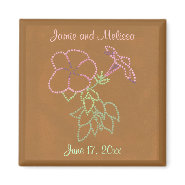 Morning Glories Save the date Wedding Magnets magnet