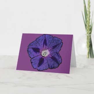 Morning Glory Abstract zazzle_card