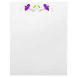 Morning Glory and Butterfly Letterhead Template