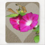 Morning Glory and Heart Mousepads