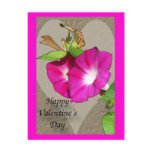 Morning Glory and Heart Postcards