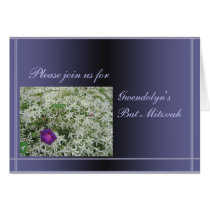 Morning Glory Bat Mitzvah inviation Greeting Card