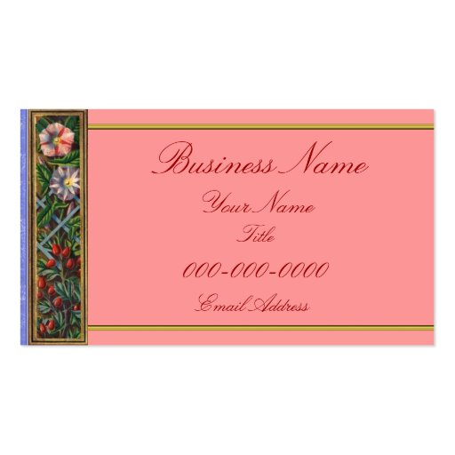 Morning Glory Business Card (front side)