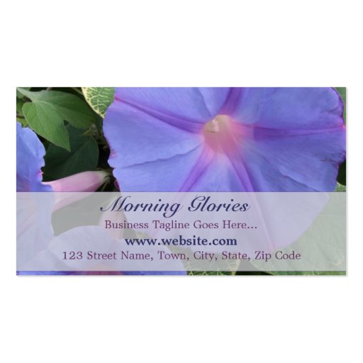 Morning Glory Business Card (front side)