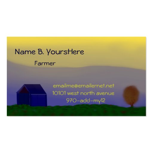 Morning Glory Color Business Card (front side)