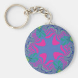 Morning Glory Cross Basic Button Keychain keychains