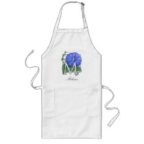 Morning Glory Flower Monogram aprons
