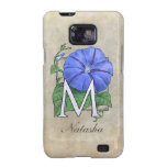 Morning Glory Flower Monogram Samsung Galaxy S Cases