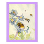 Morning Glory Flowers Bees Birthday Party INVITE
