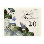 Morning Glory Hydrangea -  Table Seating Numbers Postcard