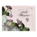 Morning Glory Hydrangea -  Table Seating Numbers Post Cards