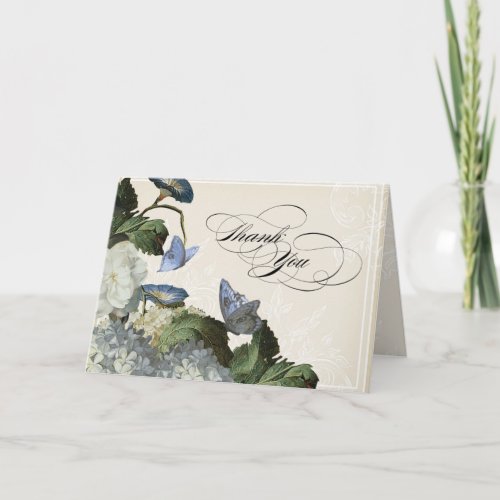 Morning Glory Hydrangea - Thank You Note Cards card