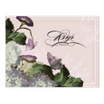 Morning Glory Hydrangea -  Wedding Postcard RSVP
