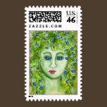 Morning Glory Nymph Postage Stamp stamps