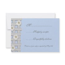 Morning Glory Trellis Wedding RSVP Custom Invites