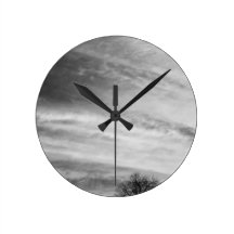 Morning Has Broken Like the First Dawning Portrait Round Wall Clock