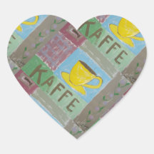 Morning Kaffe Heart Stickers