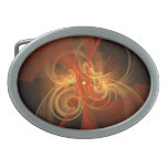 Morning Magic Abstract Art Oval Belt Buckle