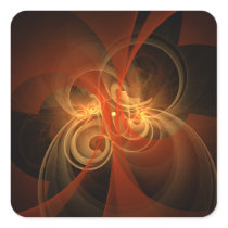 Morning Magic Abstract Art Square Sticker