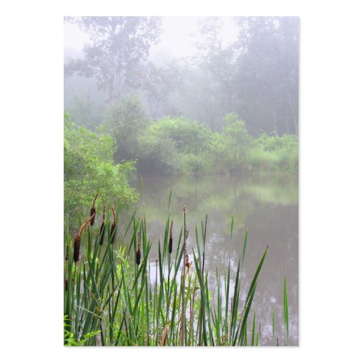 Morning Mist on the Pond ATC Business Card (front side)