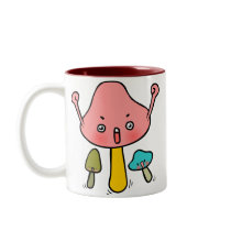 Morning Mushroom Doodle Art Mug mugs