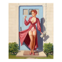 Morning Newspaper Pin-Up Girl