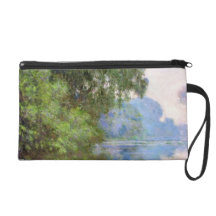 Morning on the Seine near Giverny Claude Monet Wristlet Clutch