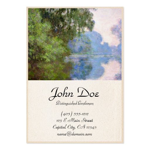 Morning on the Seine near Giverny Claude Monet Business Card (front side)