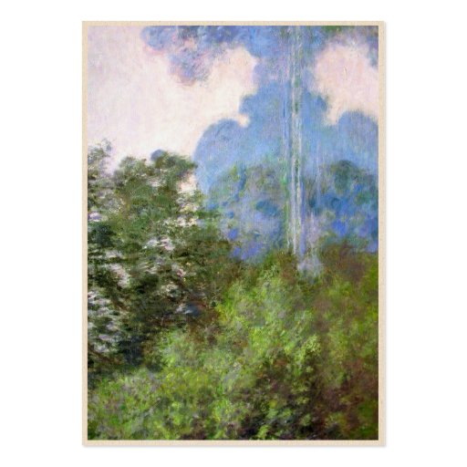 Morning on the Seine near Giverny Claude Monet Business Card (back side)