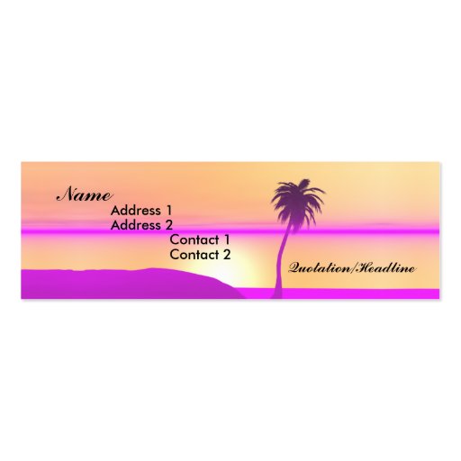 Morning Palm - Skinny Business Card