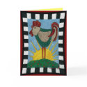 Morning Rooster - sunrise greeting card by folkartblonde Morning Rooster - sunrise greeting card