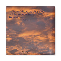 Morning Sky Psalm 19:1 Inspirational Photo Magnet by SmilinEyesTreasures Morning Sky Psalm 19:1 Inspirational Photo Magnet