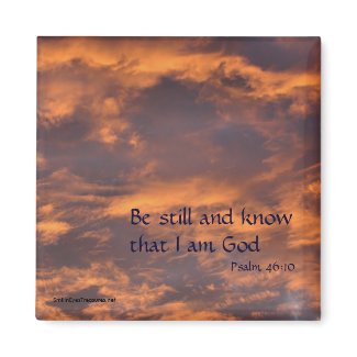 Morning Sky Psalm 46:10 Inspirational Photo Magnet magnet
