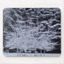 morning snowfall mousepads