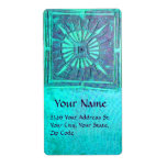 MORNING STAR ,blue turquase Custom Shipping Label