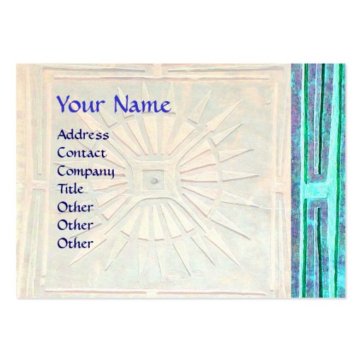 MORNING STAR , MONOGRAM,Teal,Blue green,Turquase Business Cards (front side)