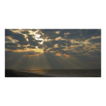 Morning Sun on Ocean Photo Card